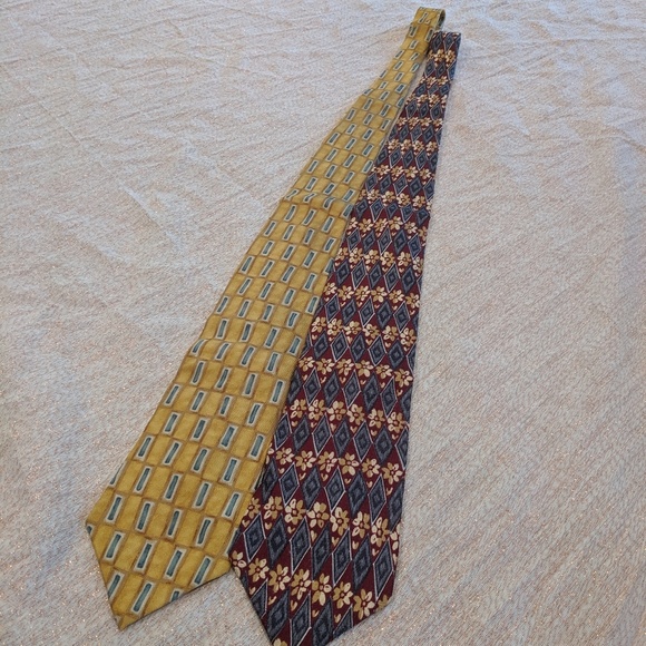 2 vintage 100% silk ties Perry Ellis Portfolio - Picture 1 of 6